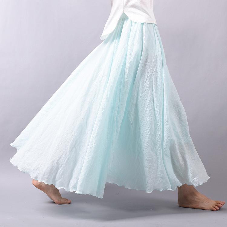 Casual Draping Boho Maxi Skirt for Women