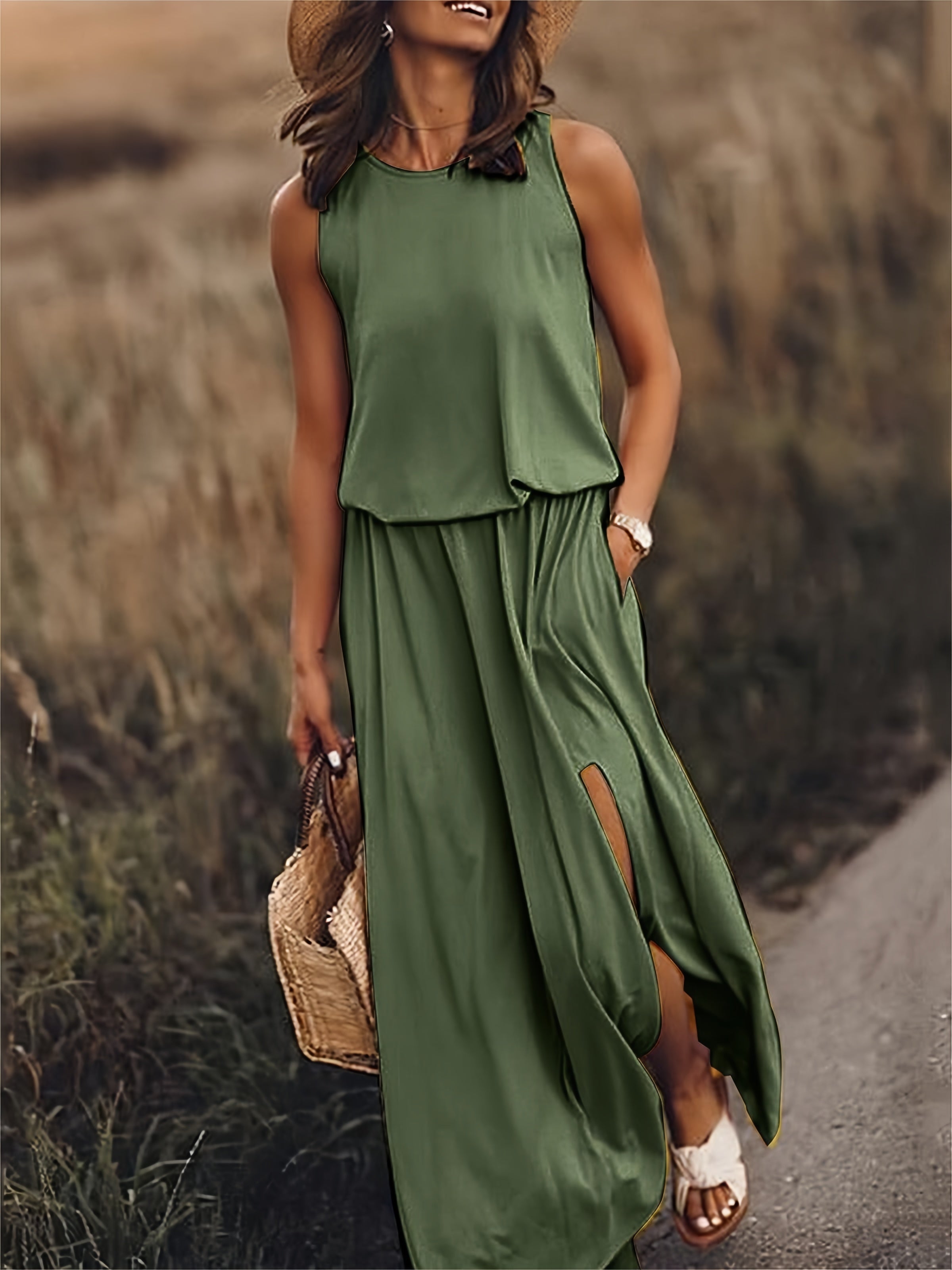 Maxi Dress - Simple Modal Boho Dress in Various Colors