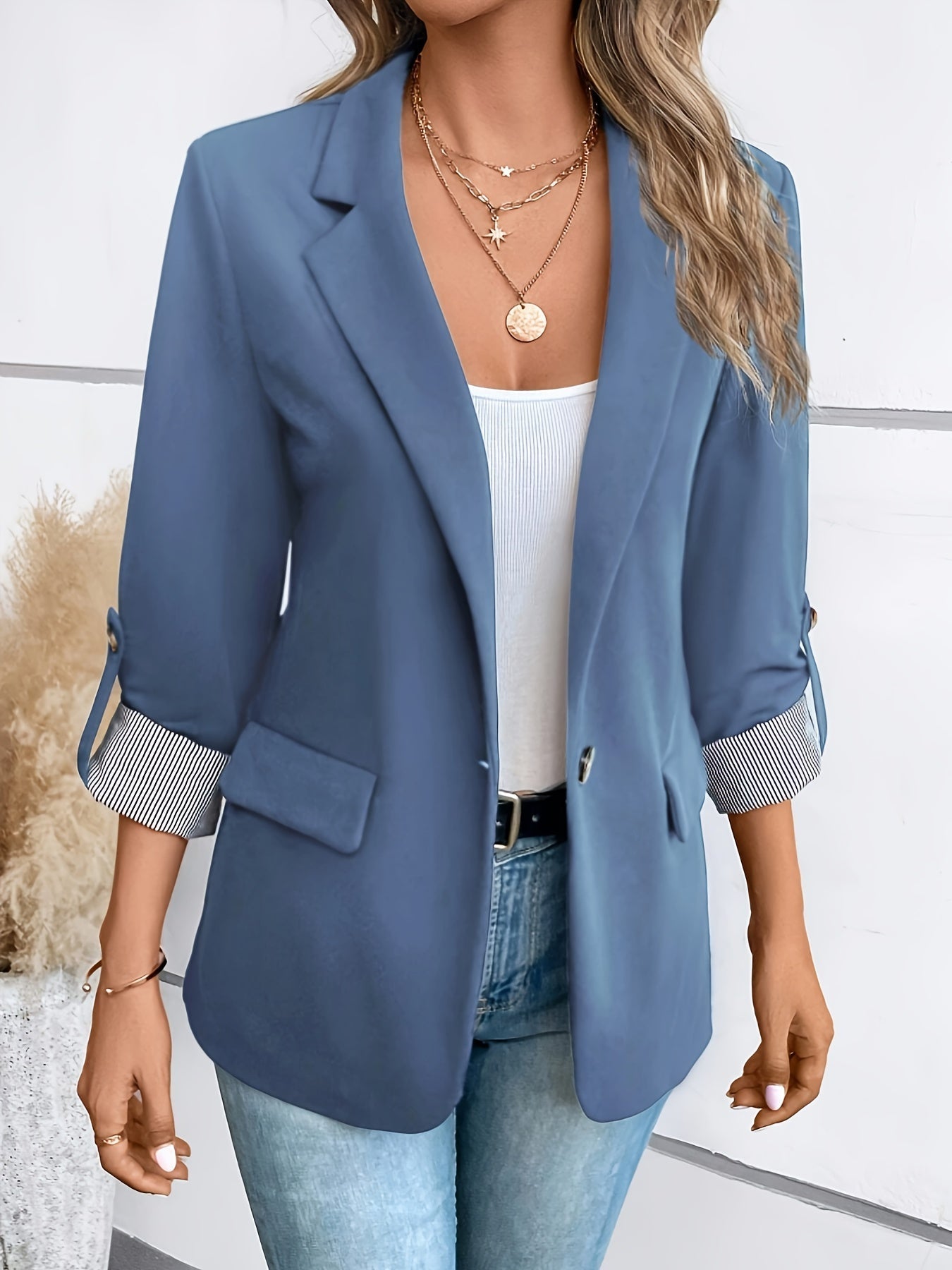Elegant Business Long Blazer With
