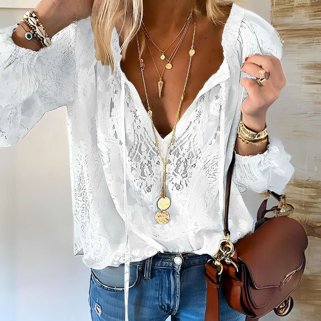 Crocheted Boho Blouse for Women