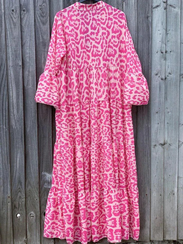 Stylish Summer Dress With Leopard Print