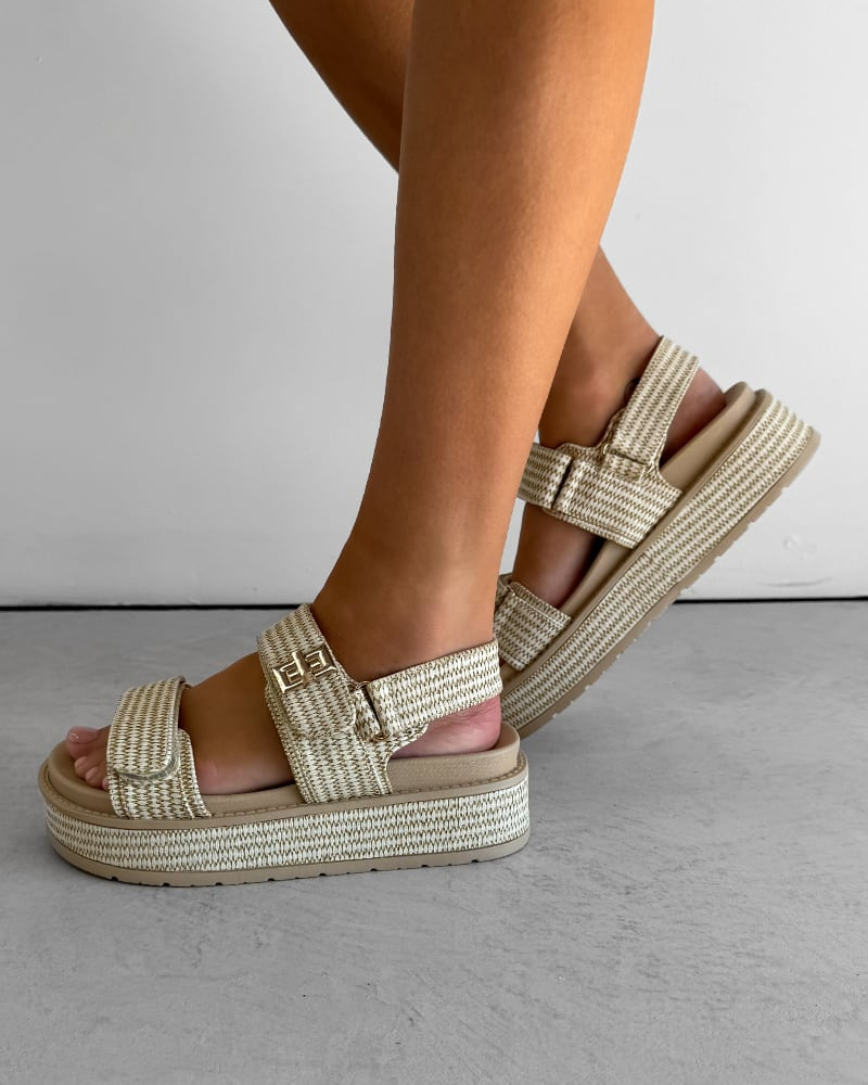 Chunky Rattan sandals for women