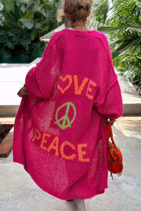 Peace Fashionable Knitted Jacket