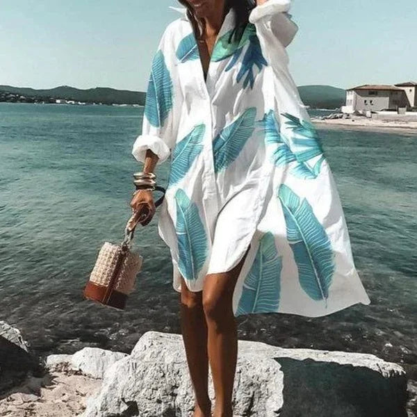 Casual Mid-length Shirt Dress for Women