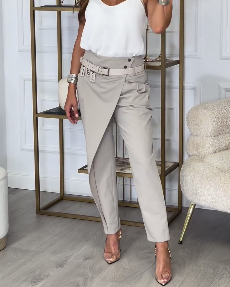 Lysse | Patchwork Pants with Belt