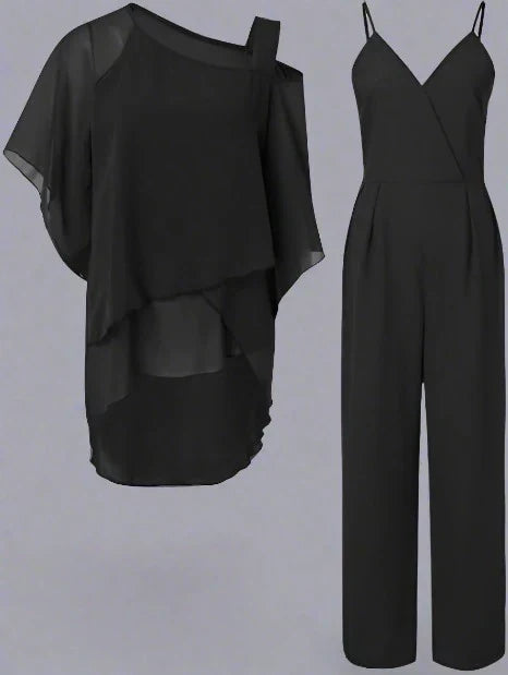 Amberluxury Chiffon Set For Elegant Evenings