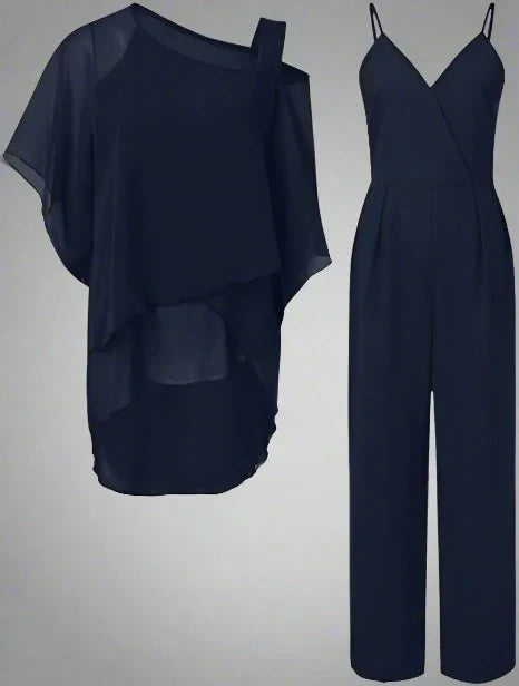 Amberluxury Chiffon Set For Elegant Evenings