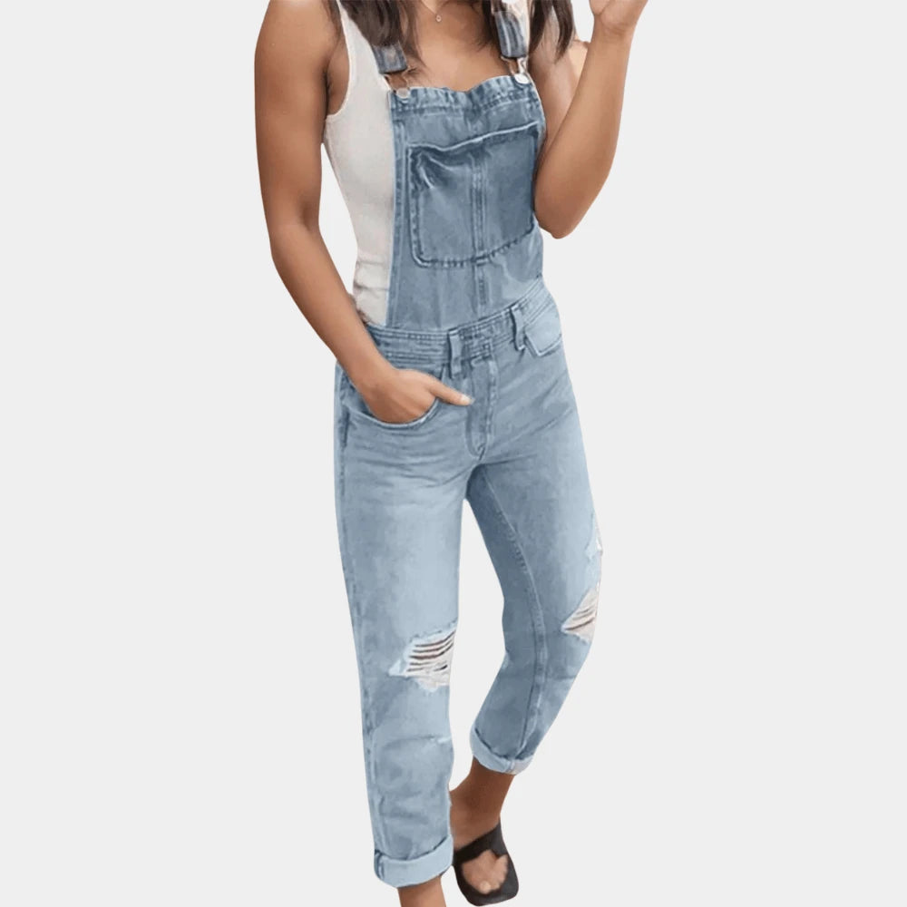 Lysse | Ripped Denim Overalls - Lysse