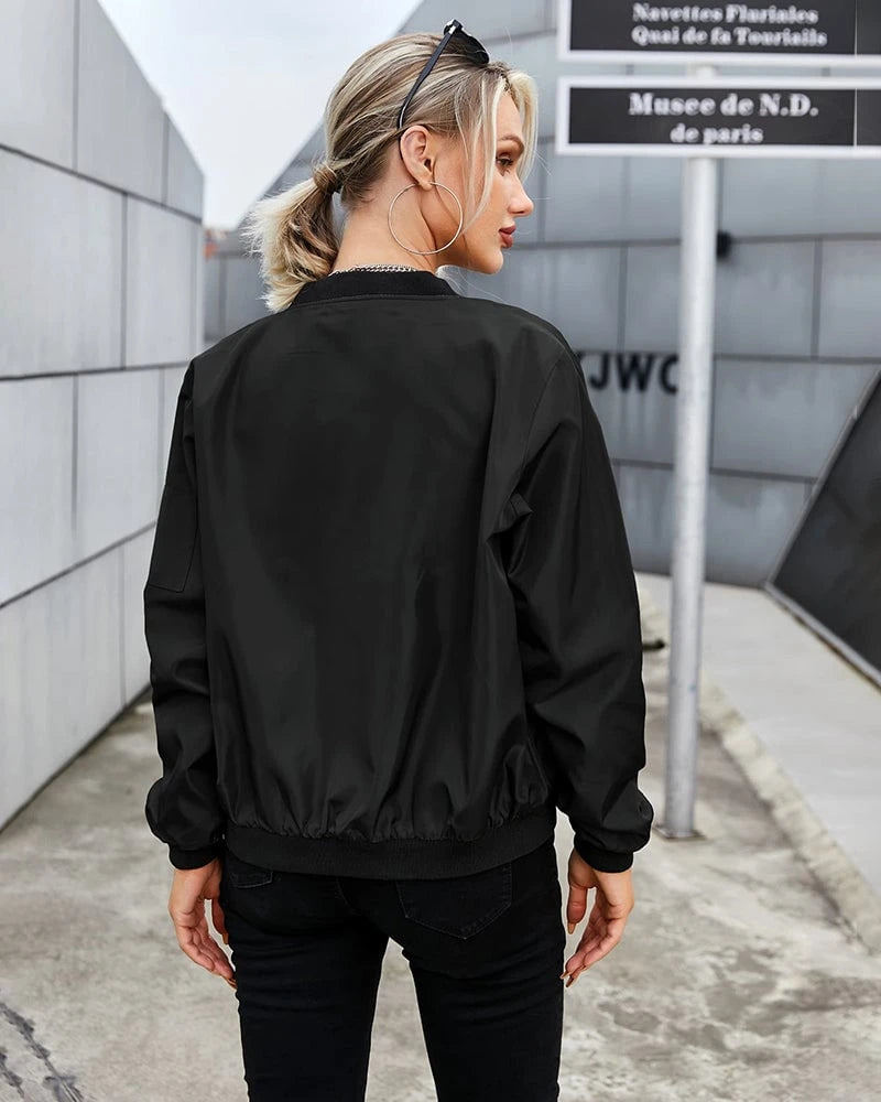Lysse | Classic bomber jacket with pockets for women - Lysse