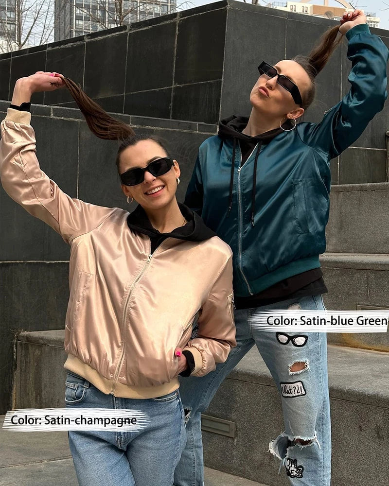 Lysse | Classic bomber jacket with pockets for women - Lysse