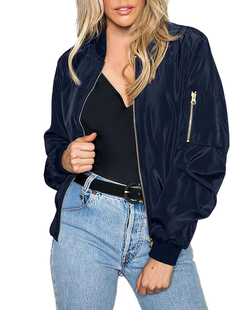 Lysse | Classic bomber jacket with pockets for women - Lysse
