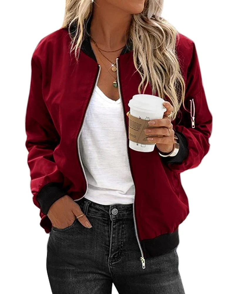 Lysse | Classic bomber jacket with pockets for women - Lysse