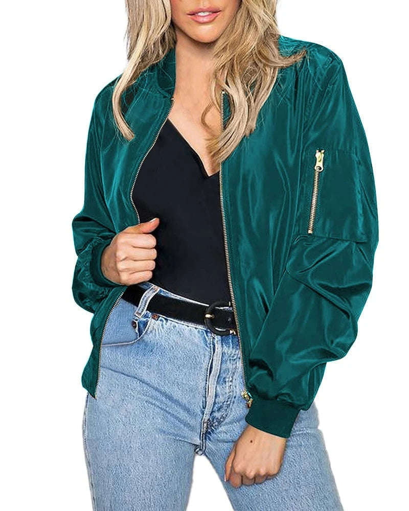 Lysse | Classic bomber jacket with pockets for women - Lysse