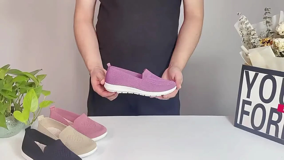 Lysse | Solid Color Knitted Sneakers For Women