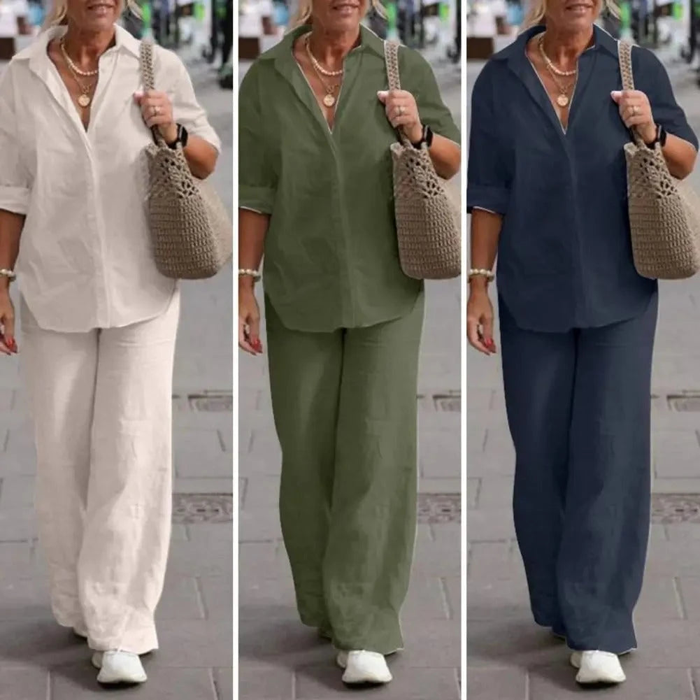 Lysse | Casual Cotton-Linen Set for Women