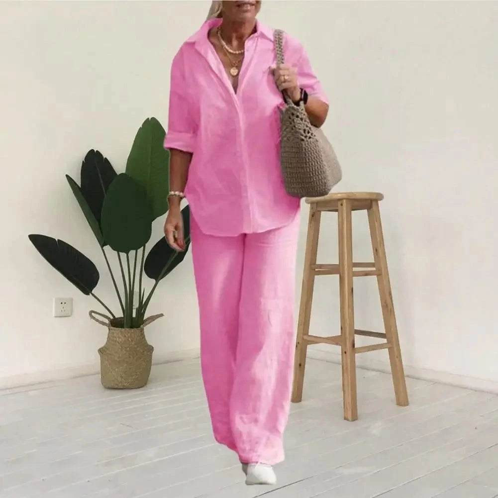 Lysse | Casual Cotton-Linen Set for Women