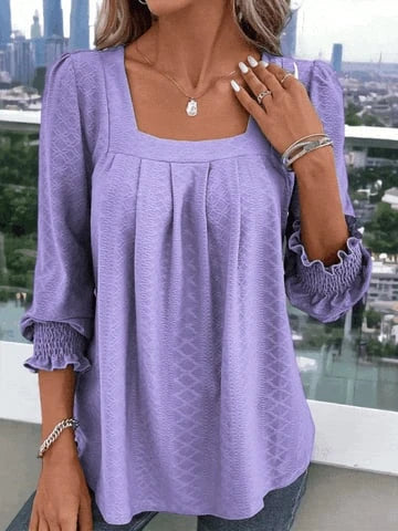 Lysse | Cotton Blouse with Square Neckline