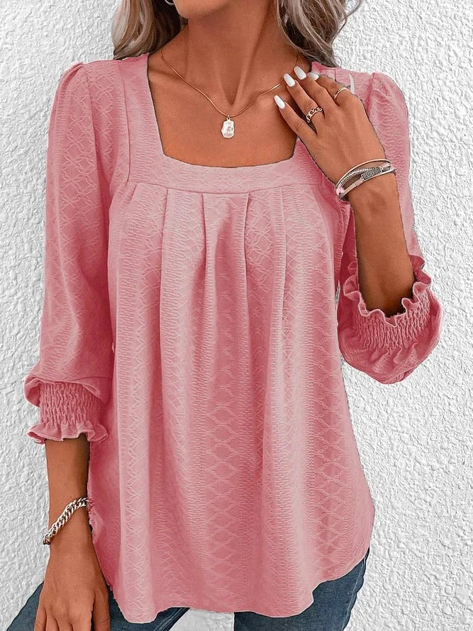 Lysse | Cotton Blouse with Square Neckline