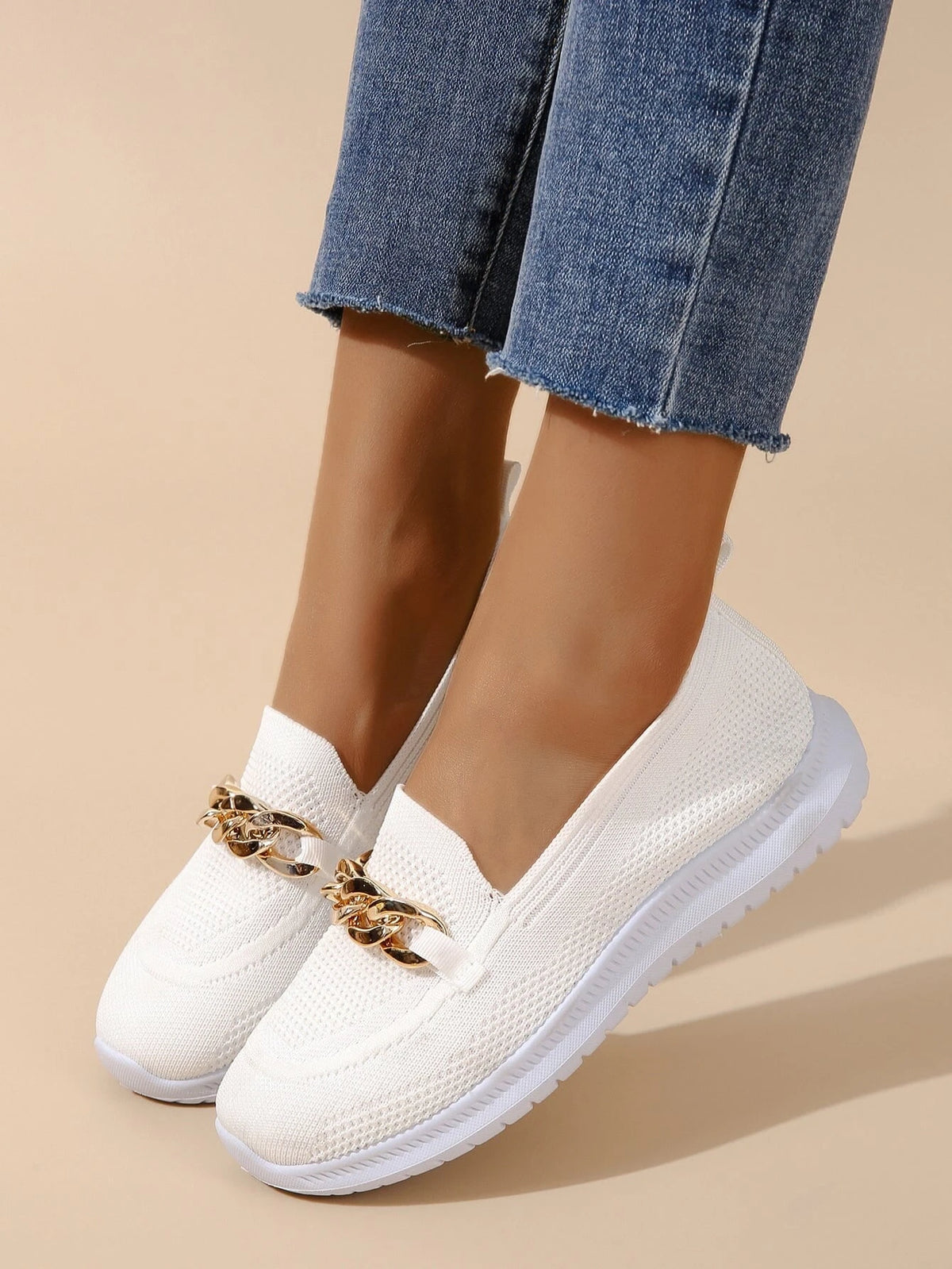 Lysse | Stylish Sneakers With Chain Detail