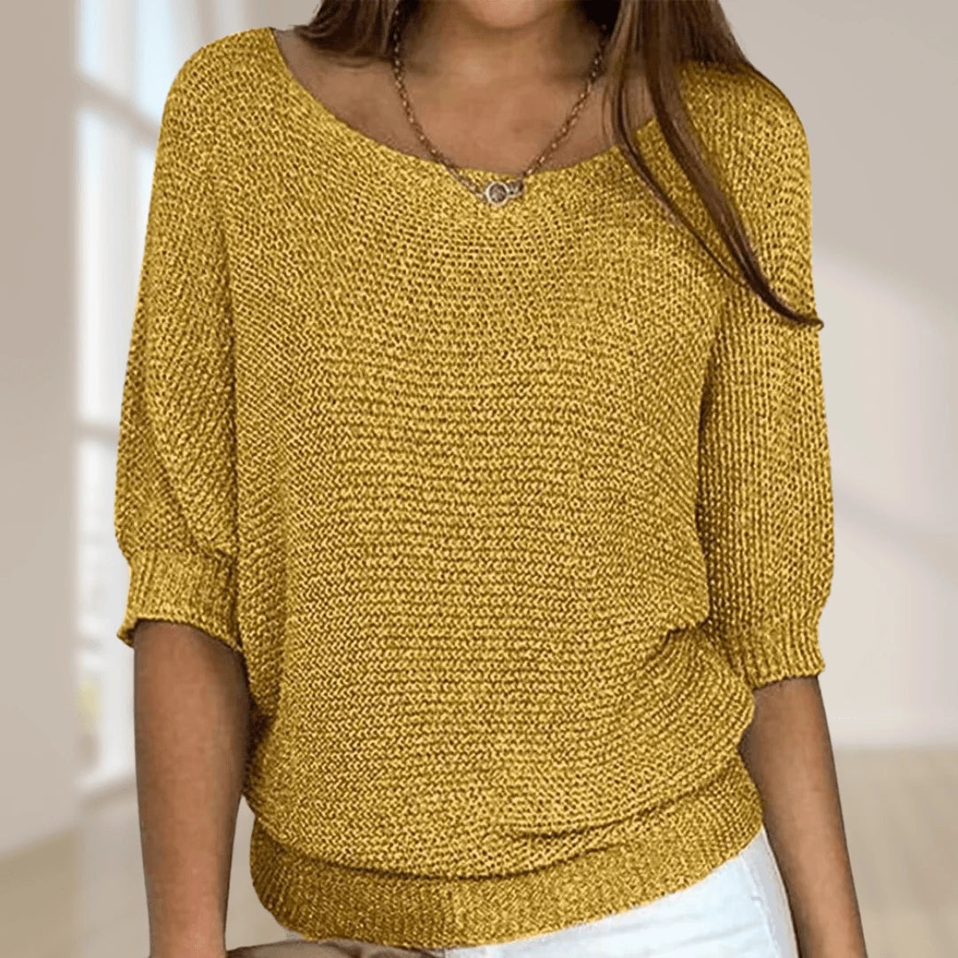 Lysse | Knit sweater with half sleeves
