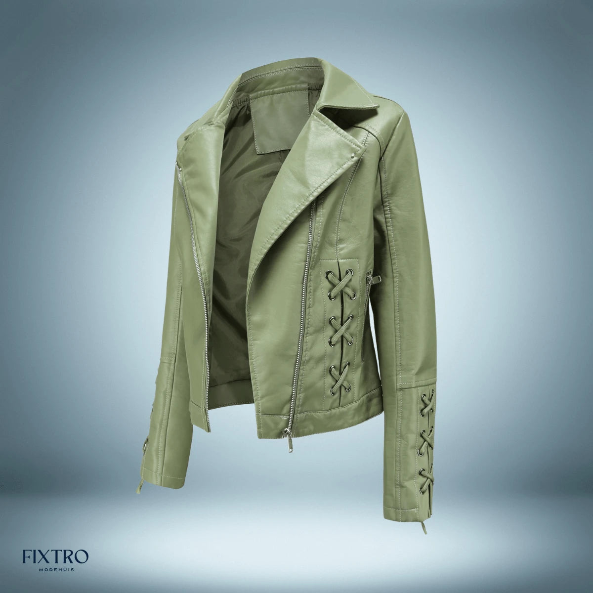 Lysse | Leather Jacket With Braids - Lysse - heidimode20250703