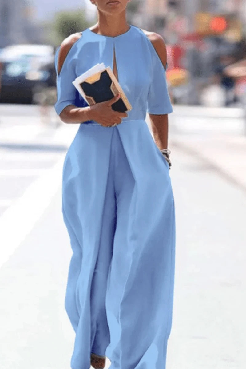 Lysse Fashion - Casual jumpsuits with straight legs and open, round neckline - Lysse - heidimode20250703