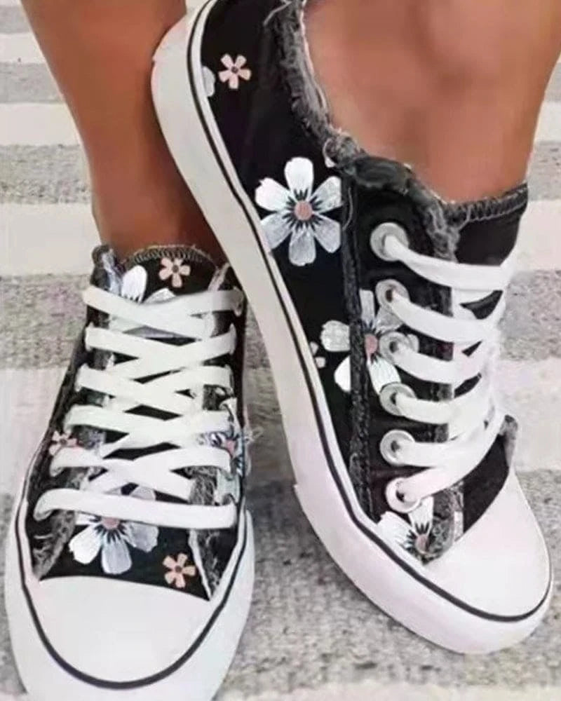 Floral Denim Sneaker