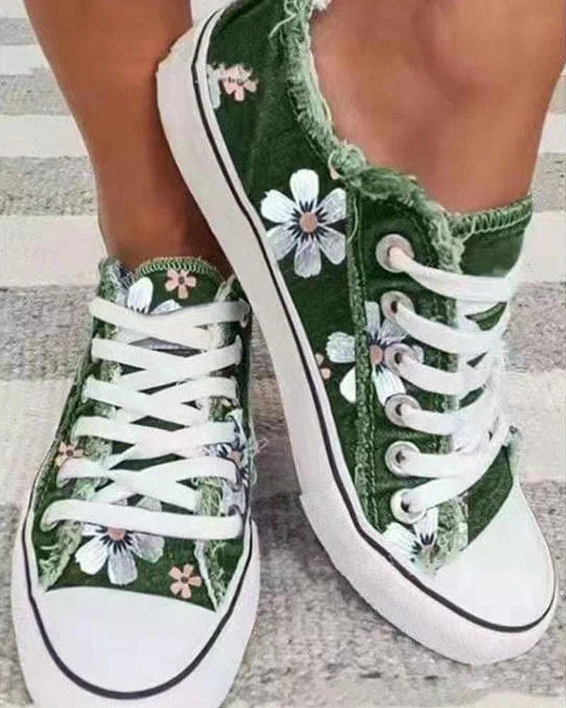 Floral Denim Sneaker