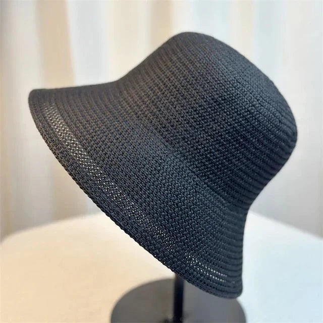 Fischer hat in Koreanischem Retro-Stil aus Geflochtenem Stroh für Frauen