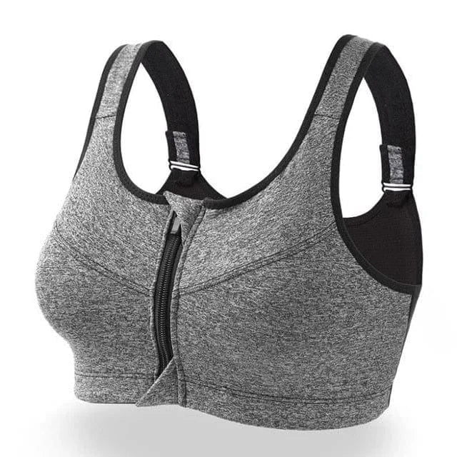 A Sports Bra in Large Sizes with Zipper Newly Formulated