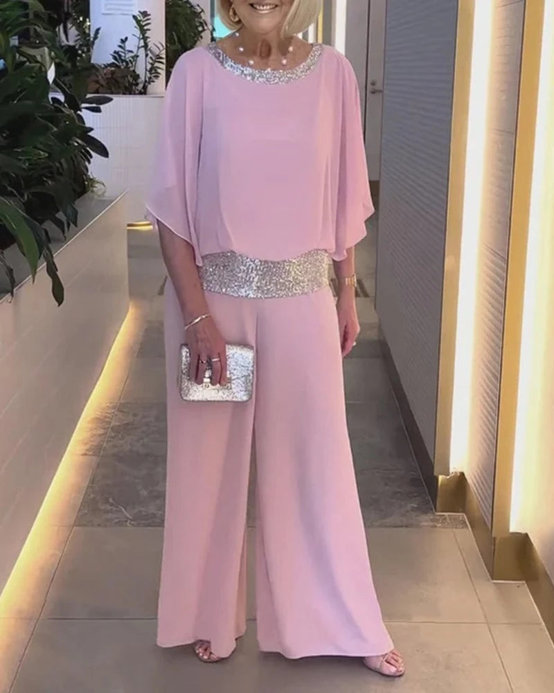 Shimmering, Stylish Sequin Jumpsuit