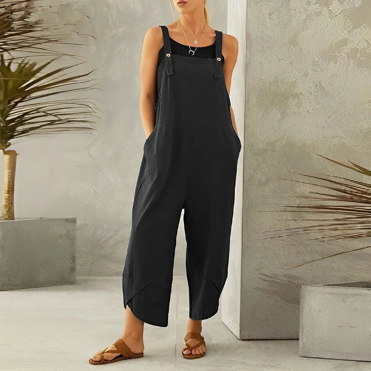Casual Summer Overalls Made of Linen