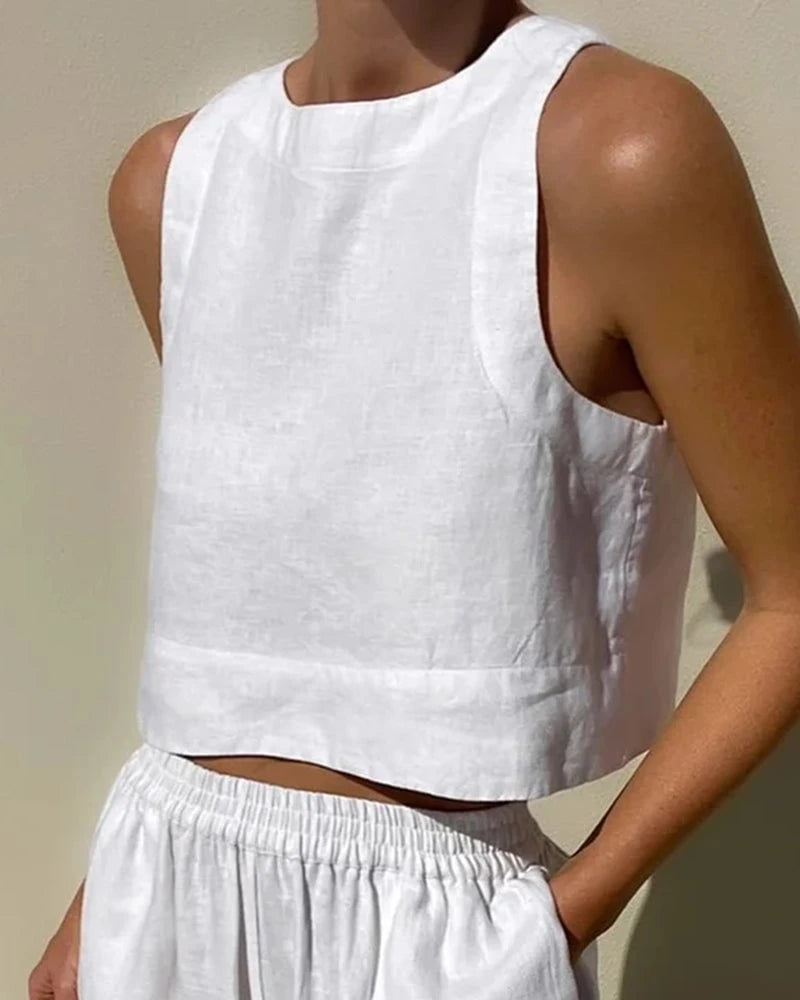 Two-piece set made of linen