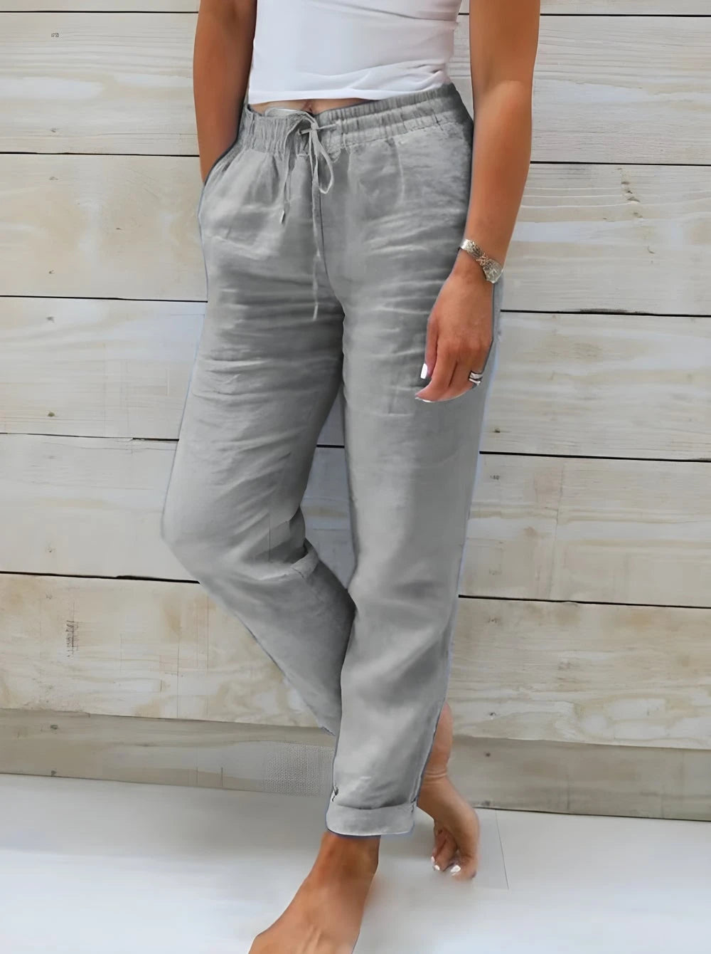 Loose Cotton-Linen Pants