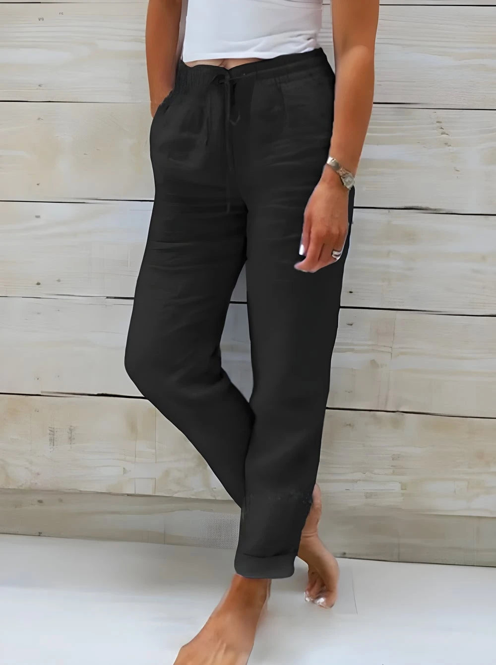Loose Cotton-Linen Pants