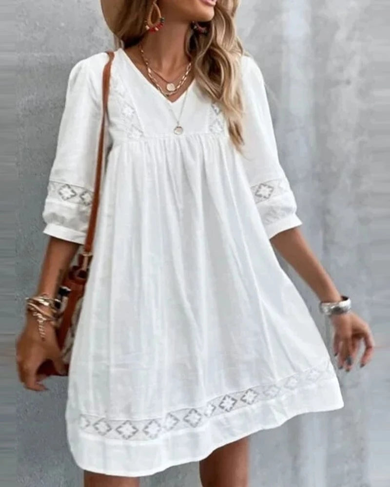 Lace V-Neck Dress