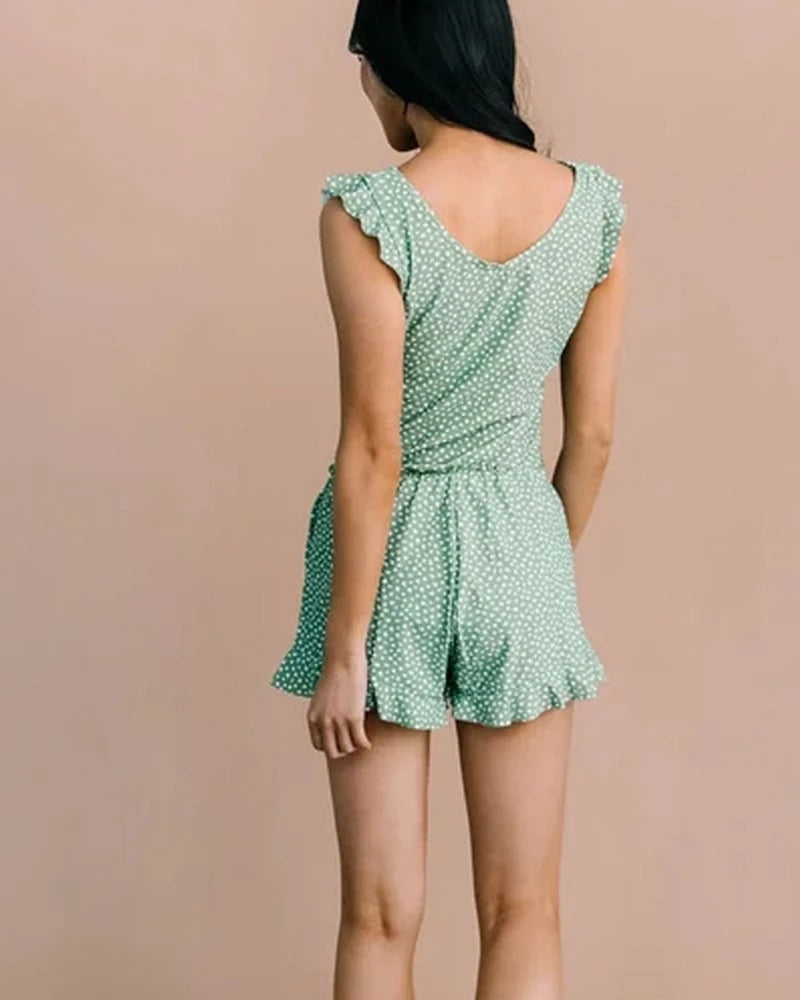 Swim romper with integrated bra