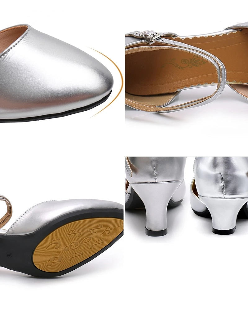 Comfortable Non-Slip Chunky Heel with Adjustable Strap