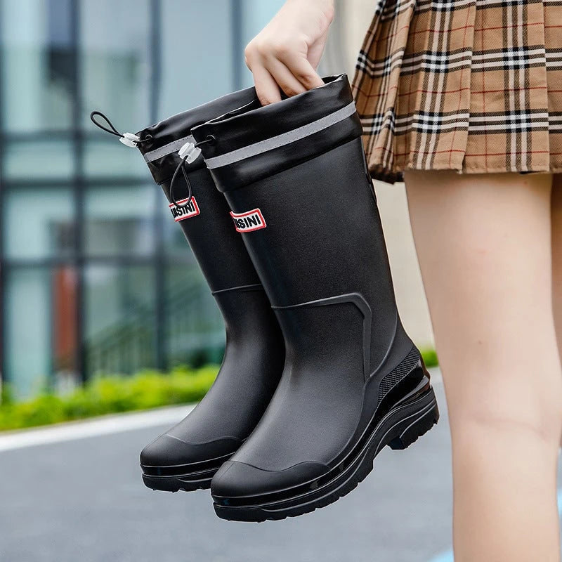 Women's Functional Rubber Boots with Reinforced Ankle Protection and Slip-Resistant Sole