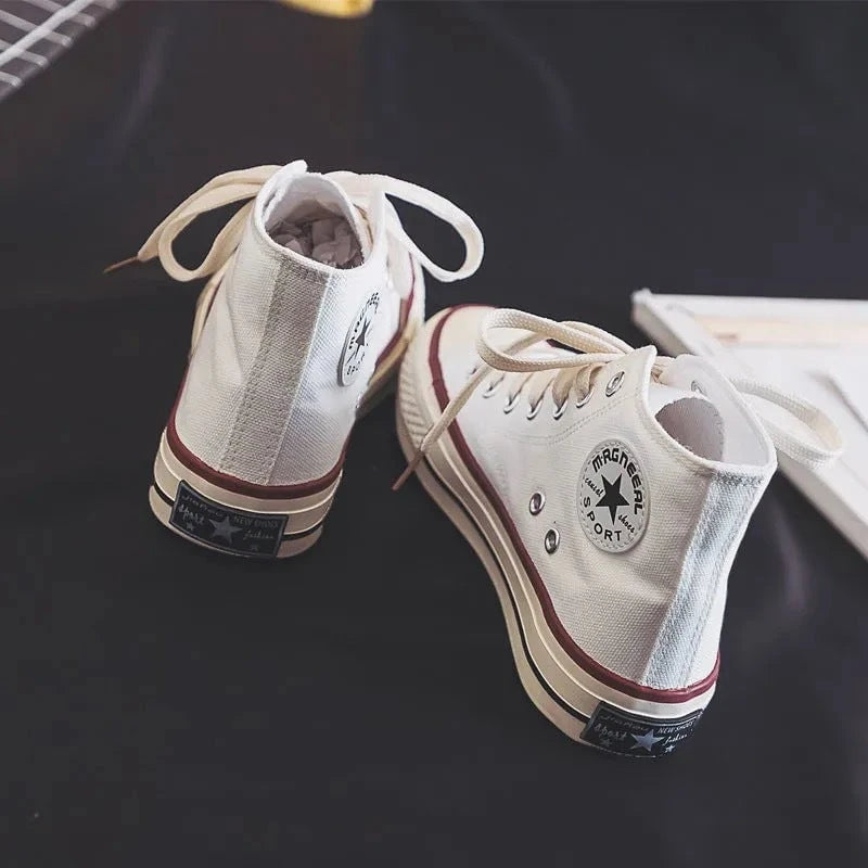 Women High Format Sneakers made of lightweight and breathable canvas with classic design