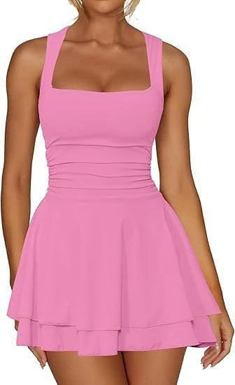 Feminine Flared Swim Dress