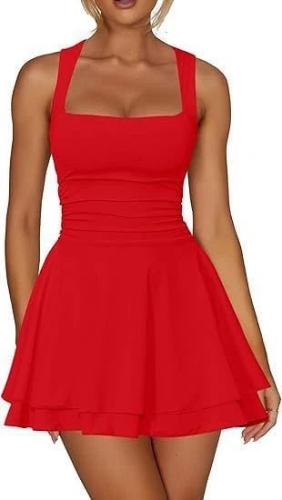 Feminine Flared Swim Dress