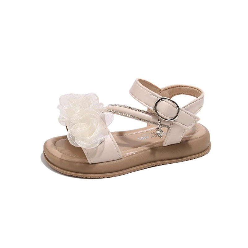 Girls Floral Decorated Comfort Sandals