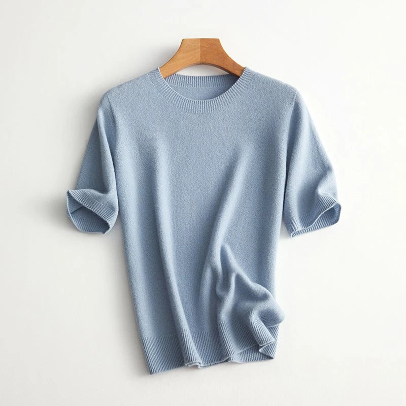 Women's Short Sleeve Cashmere Blend Sweater