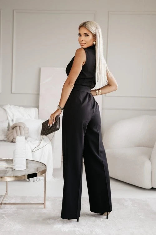 Sleeveless Jumpsuit Elegant Silhouette made of Noble Fabric