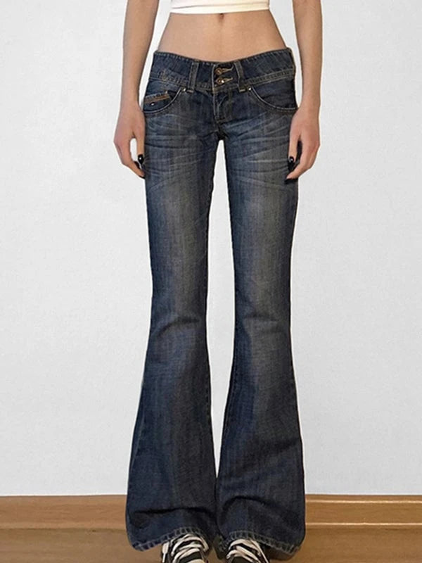 Y2k Low Rise Slim Flare Jeans