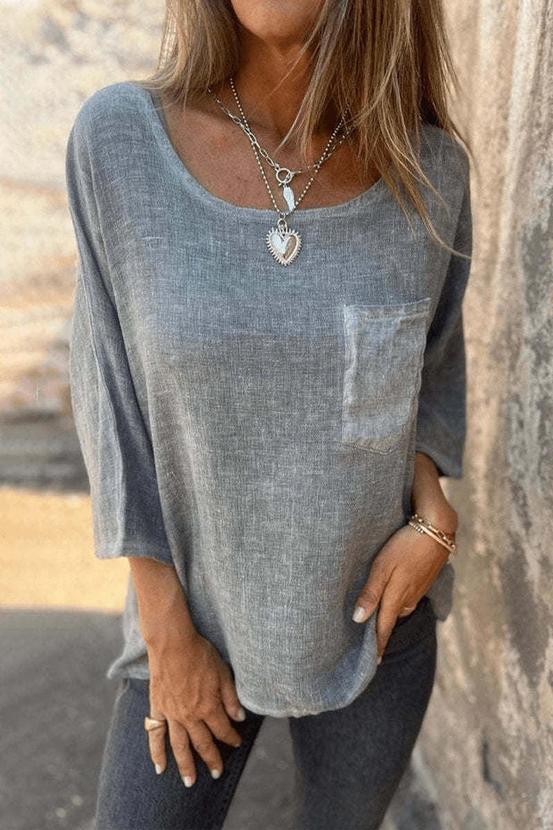 Casual Color Block O-Neck T-Shirts - 4 Colors