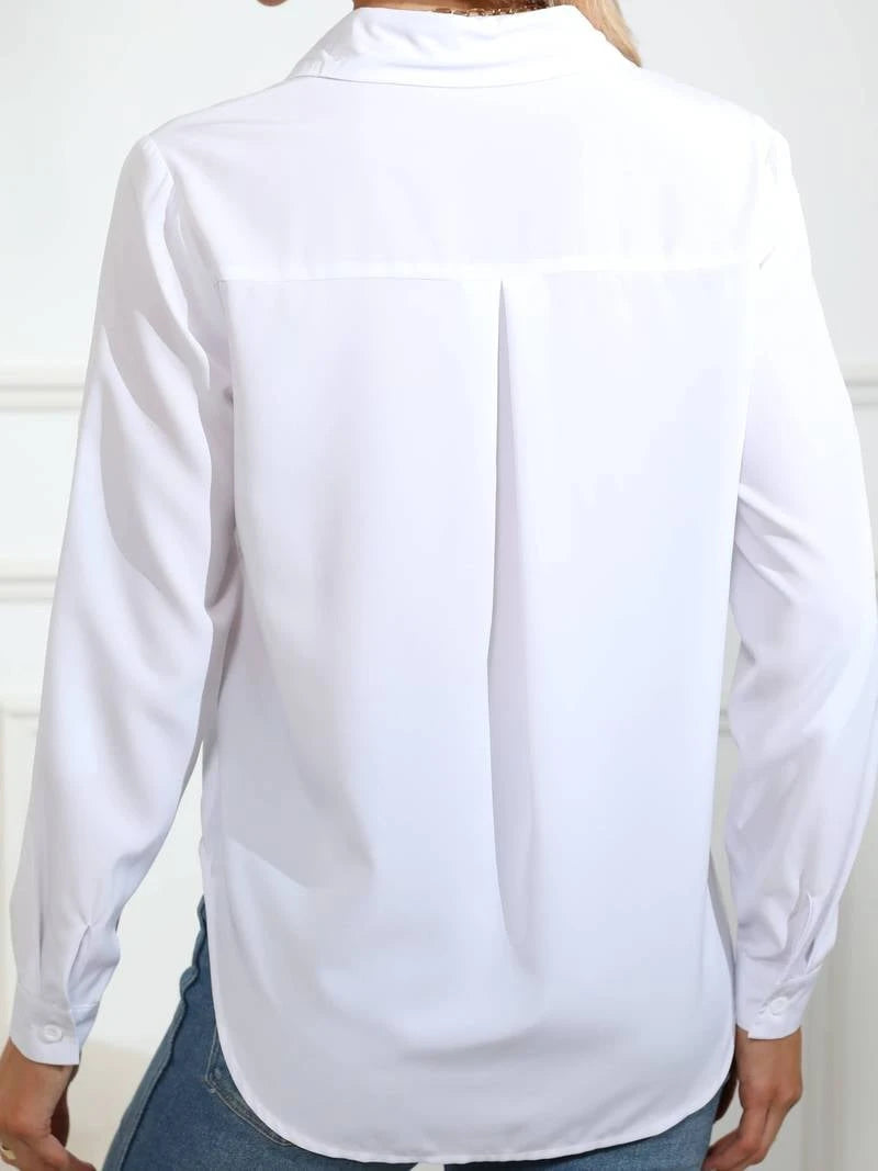 Solids, Simple Shirt with Button Placket Front