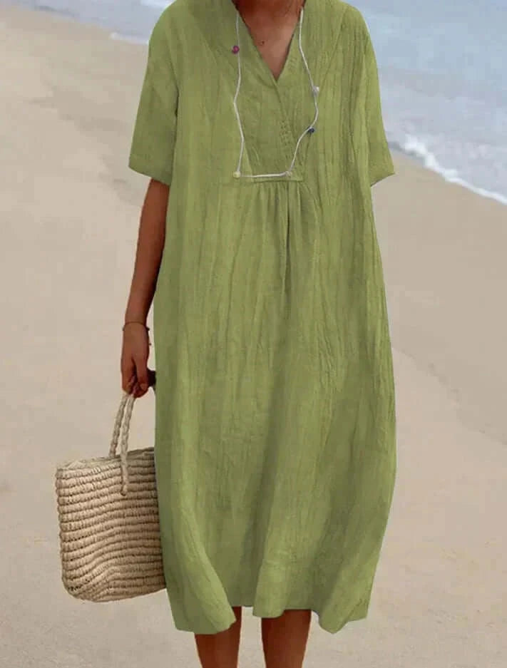 Summer dress made of cotton and linen