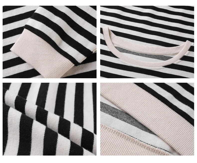 Retro-Striped Long Sleeve Shirt